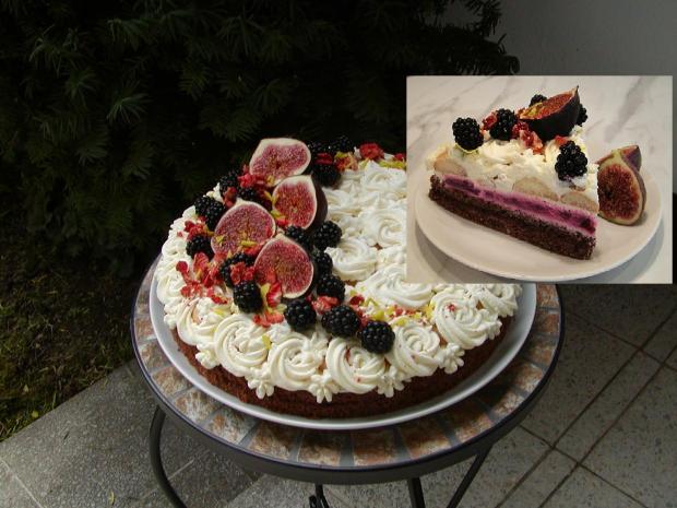 Tvarohová torta s mascarpone a černicami, Recepty na torty, babina 555