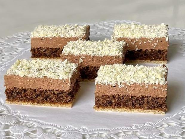 Orechový zákusok na oplátke s kakaovým krémom, Recepty na zákusky, aramana