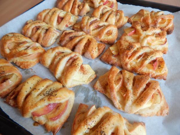 Jablkové taštičky z tvarohového cesta, Recepty na koláče, verika92