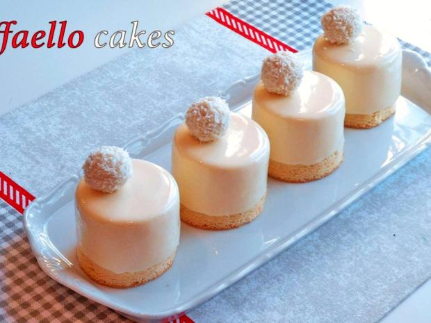 Raffaello mini tortičky so zrkadlovou polevou, Recepty na zákusky, LiViera