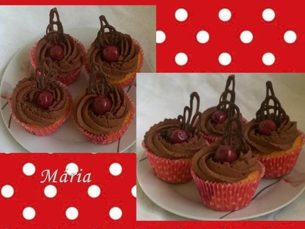 Double cherry cupcakes s višňovou ganache, Recepty na muffiny, Mariolka