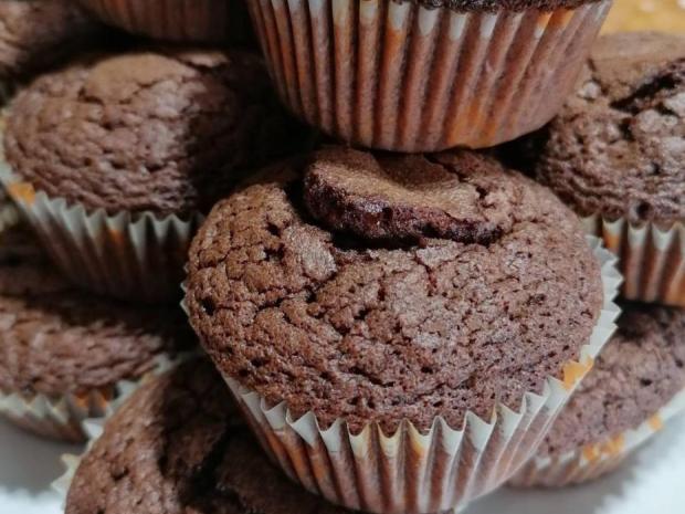 Čokoládovo-banánové muffiny, Recepty na muffiny, Katmika
