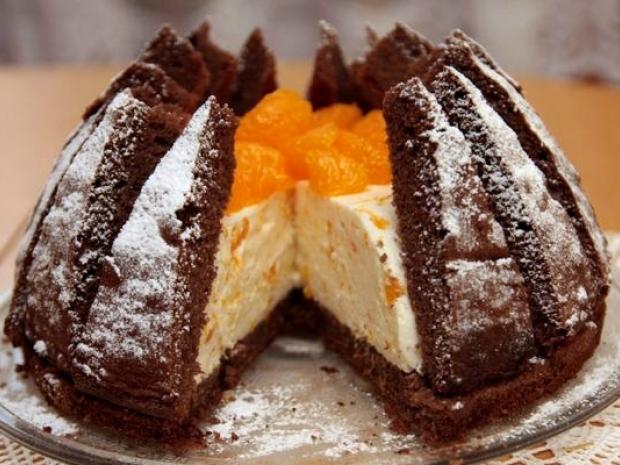 Mandarínková torta Kilimandžáro, Recepty na torty, melisa