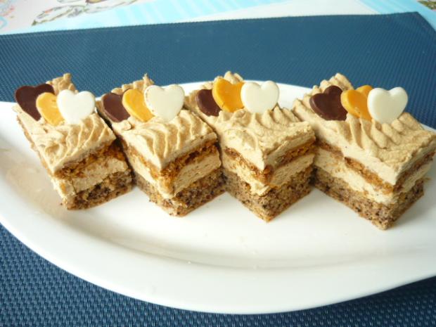 Orechovo-karamelové rezy, Recepty na zákusky, Valika475