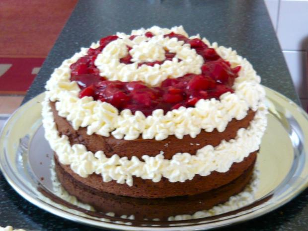Višňová torta - láska, Recepty na torty, Valika475
