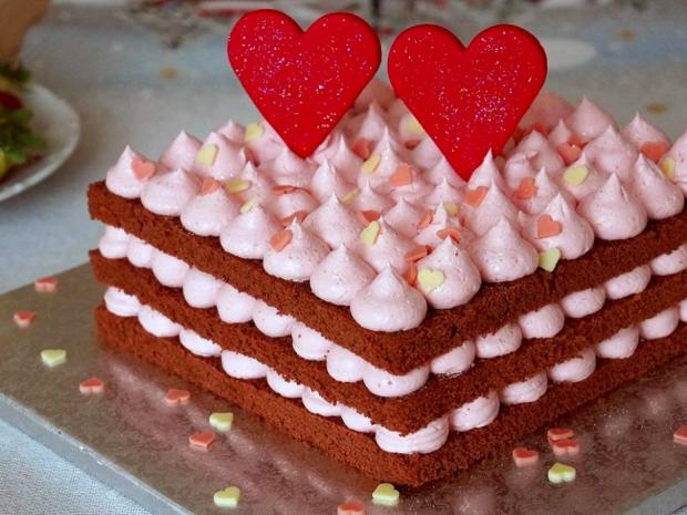 Valentínska torta, Recepty na torty, LiViera