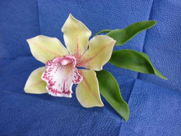 orchidea pomocou floralu - každý lupeň na drôtikoch, návod, Kvety, gabikanav