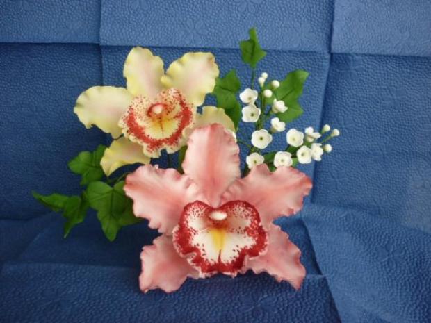 orchidea pomocou floral sady na jednom drôtiku, návod, Kvety, gabikanav