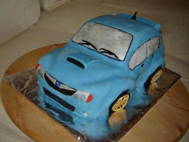 auto-subaru, návod, Postup na 3D torty, kovka