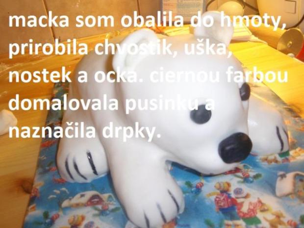 ľadový macko, návod, Postup na 3D torty, xela