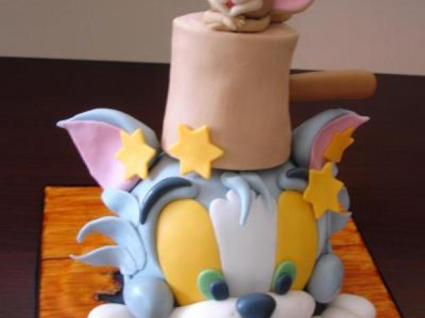Tom & Jerry, návod, Postup na 3D torty, AnaK