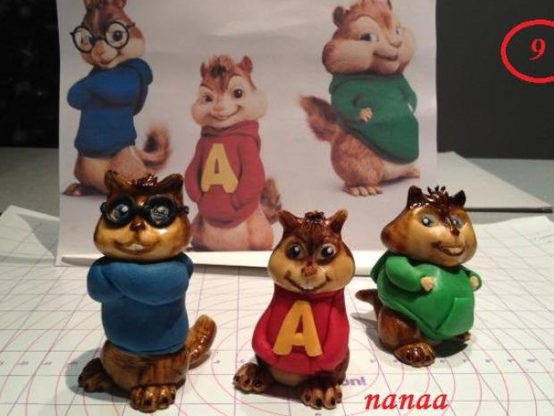 Fotopostup ALVIN A CHIPMUNKOVIA, návod, Figúrky, nanaa