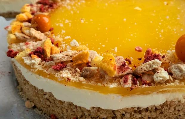 Nepečená skyr torta s mangom , Recepty na nepečené zákusky, Alexandra Masarova