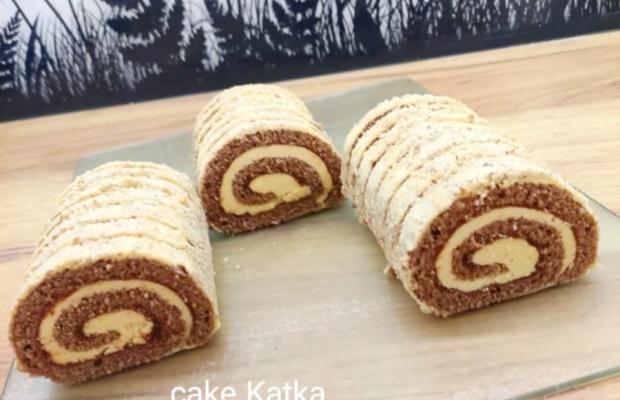 Orechovo mandľová roláda, Recepty na zákusky, katarinalucanova